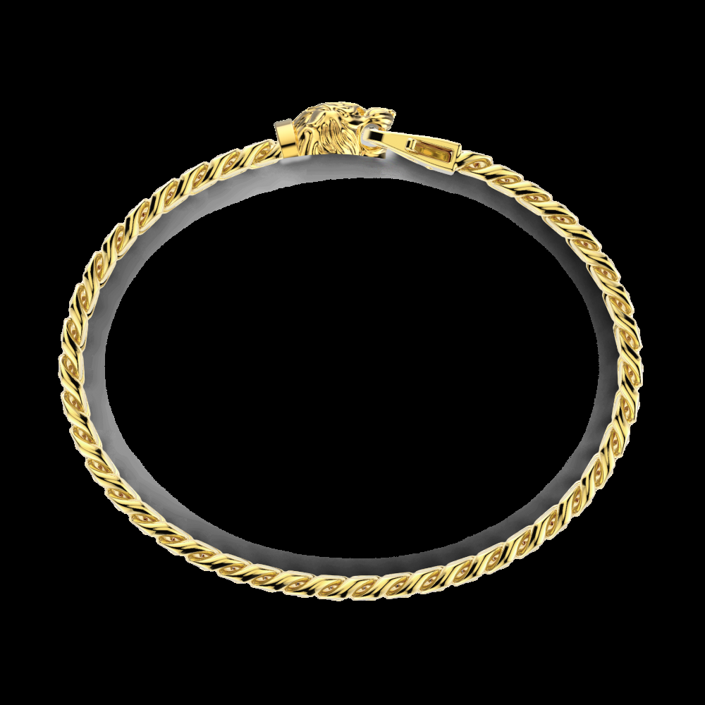 Zancan Bracciale a grumetta Zancan in argento con chiusura a testa di tigre Vendita calda