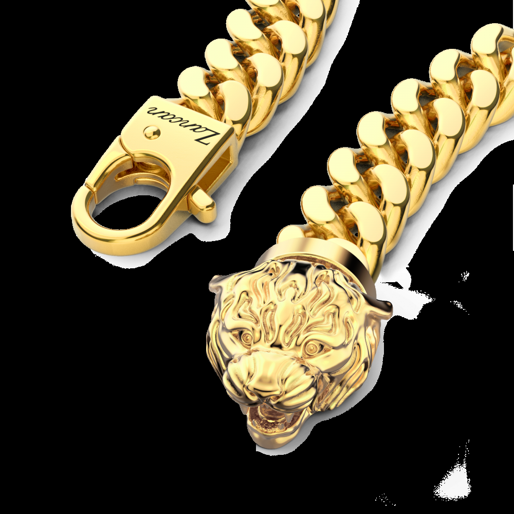 Zancan Bracciale a grumetta Zancan in argento con chiusura a testa di tigre Vendita calda