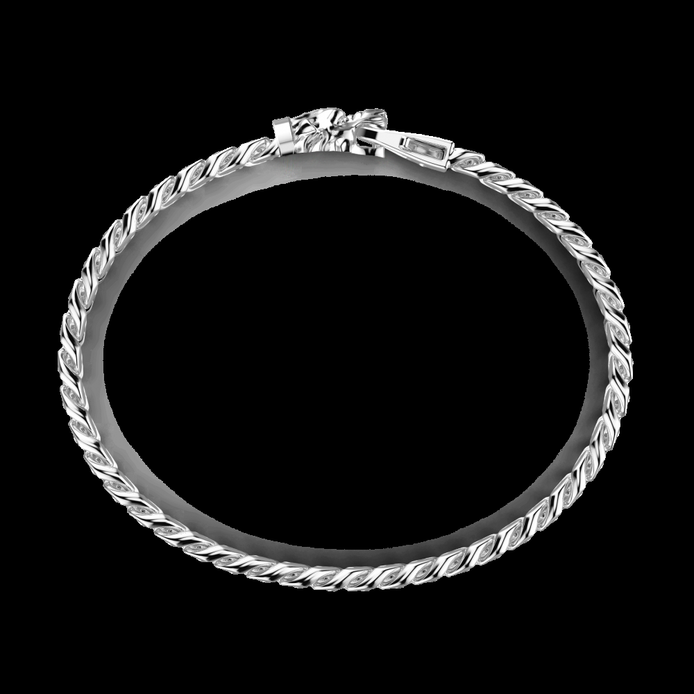 Zancan Bracciale a grumetta Zancan in argento con chiusura a testa di leone Online Outlet
