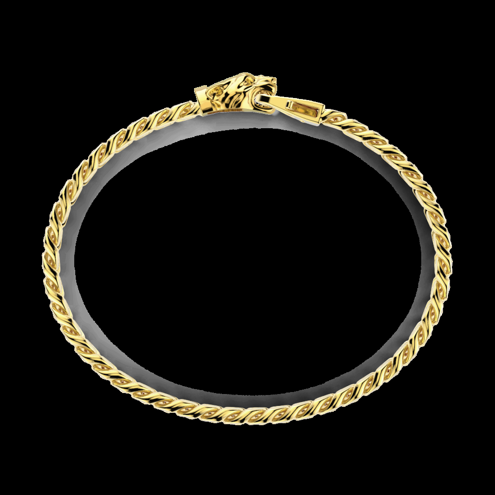 Zancan Bracciale a grumetta Zancan in argento con chiusura a testa di pantera Nuovi prodotti