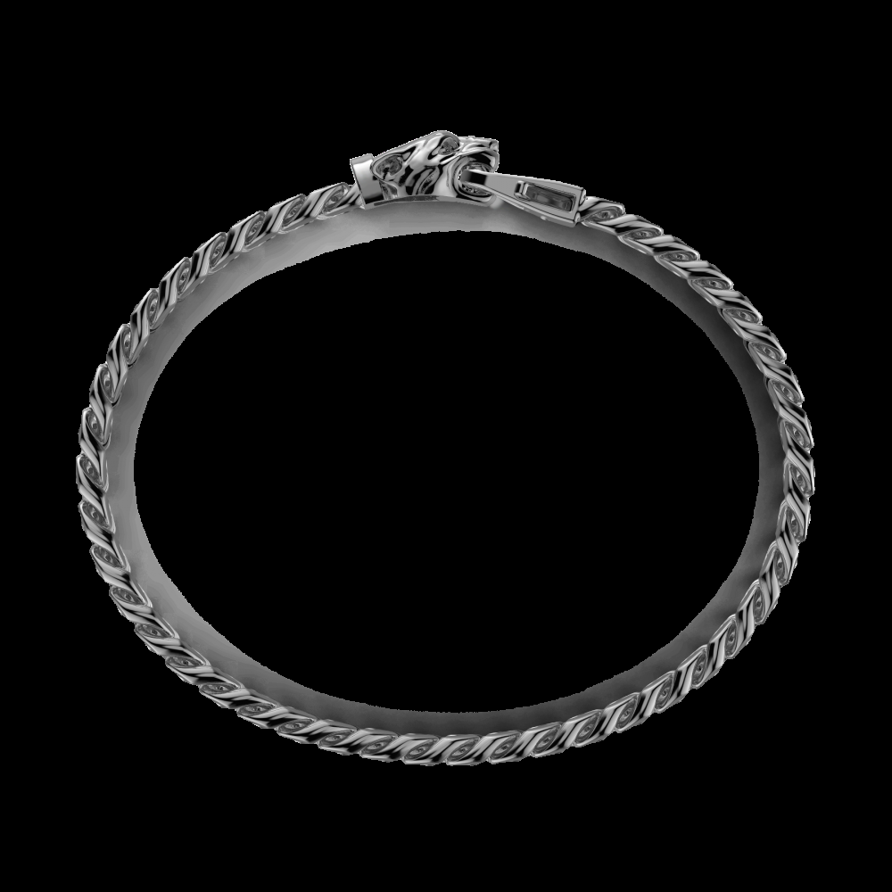 Zancan Bracciale a grumetta Zancan in argento con chiusura a testa di pantera Bestseller