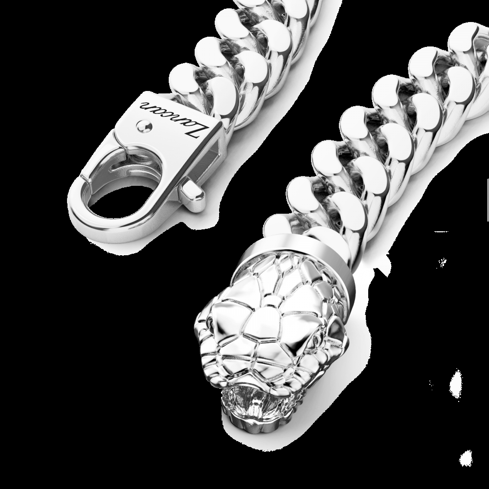 Zancan Bracciale a grumetta Zancan in argento con chiusura a testa di serpente Liquidazione
