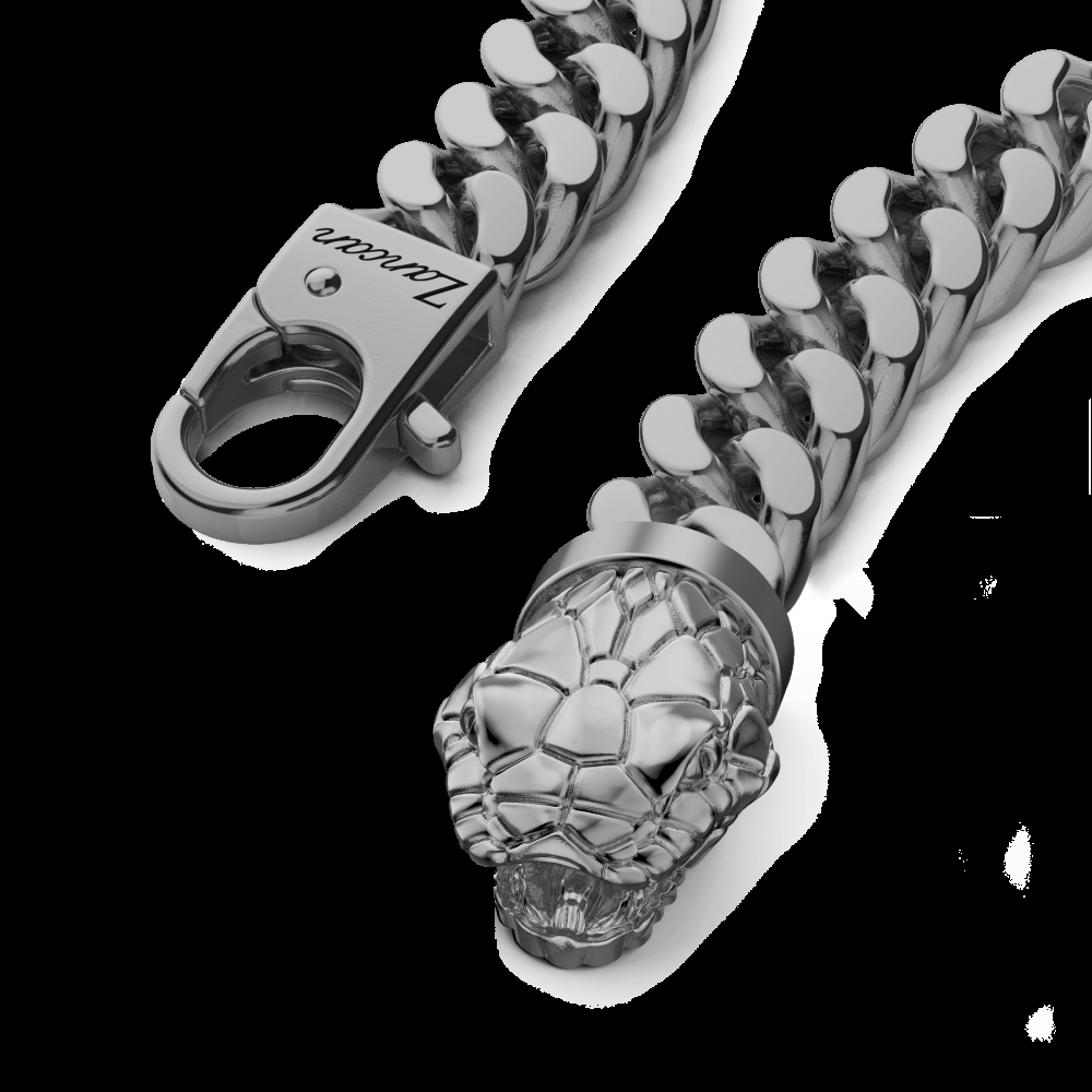Zancan Bracciale a grumetta Zancan in argento con chiusura a testa di serpente Offerte giornaliere