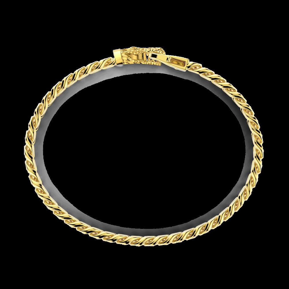 Zancan Bracciale a grumetta Zancan in argento con chiusura a testa di coccodrillo Sconti VIP