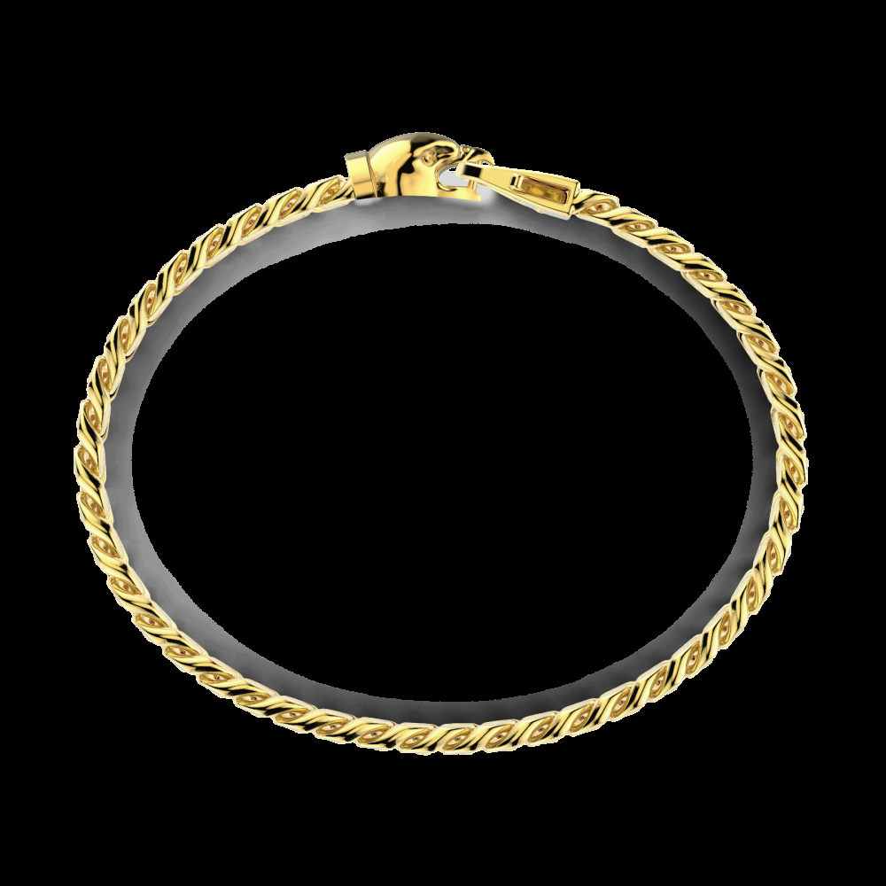 Zancan Bracciale a grumetta Zancan in argento con chiusura a testa d'aquila Ritorno libero