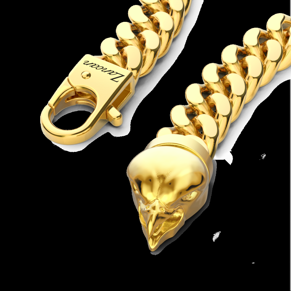 Zancan Bracciale a grumetta Zancan in argento con chiusura a testa d'aquila Ritorno libero