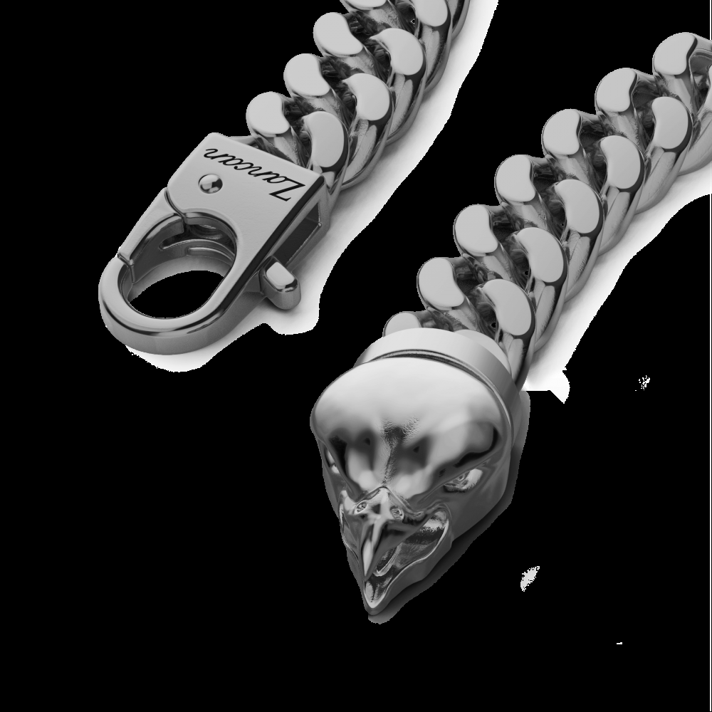 Zancan Bracciale a grumetta Zancan in argento con chiusura a testa d'aquila Rilascio limitato
