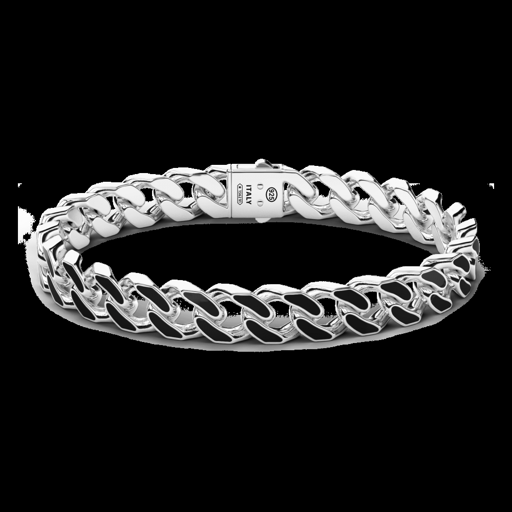 Zancan Bracciale a grumette Zanca in argento con smalto nero ACQUISTA ORA