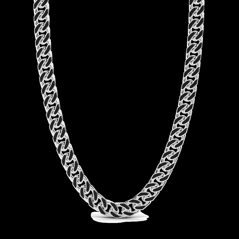 Zancan Collana a grumette Zanca in argento con smalto nero Latest stili