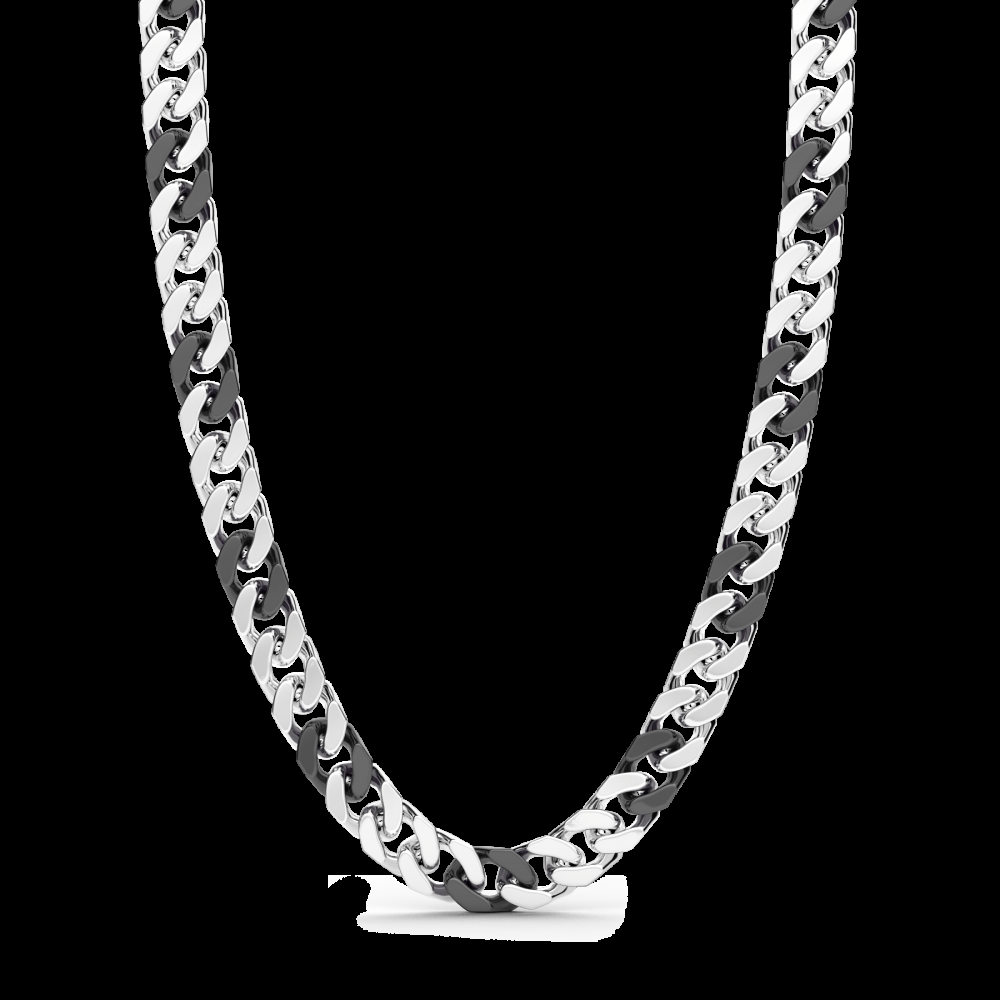 Zancan Collana a grumette Zanca in argento e ceramica nera Ultimi due giorni