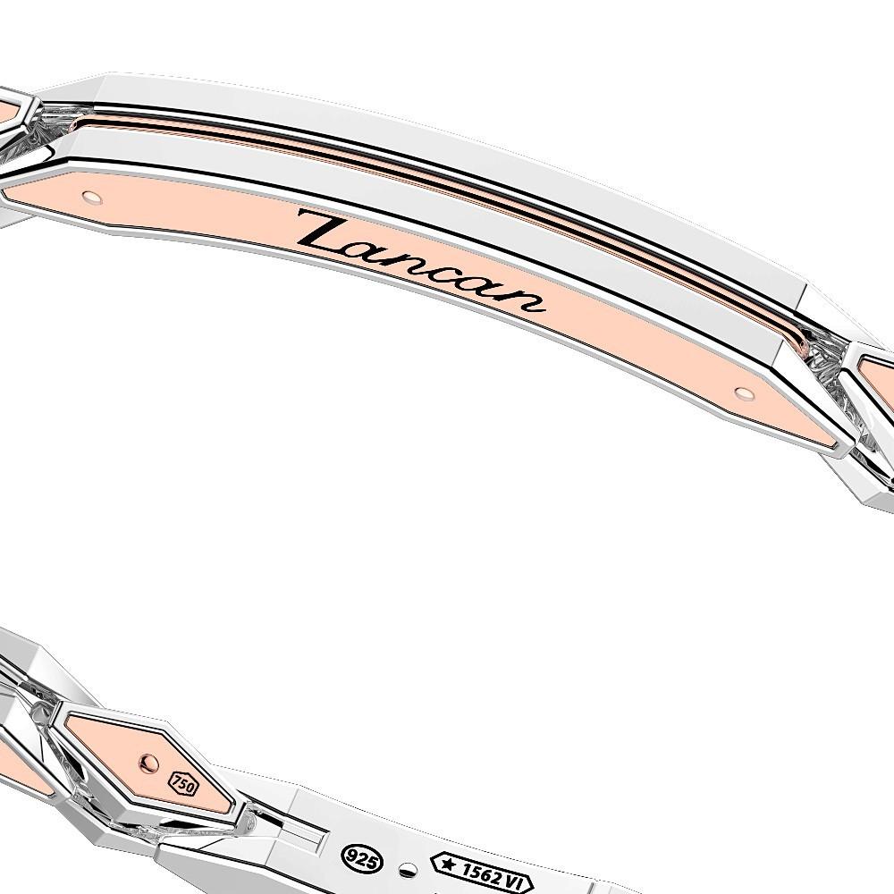 Zancan Bracciale Zancan in oro rosa 18k ed argento con targa Pezzi Unici