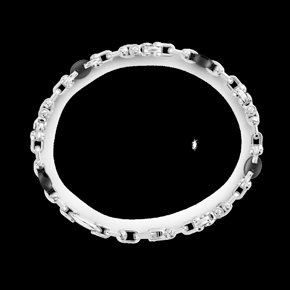 Zancan Bracciale Zancan solo maglia in argento e ceramica Acquista Ora