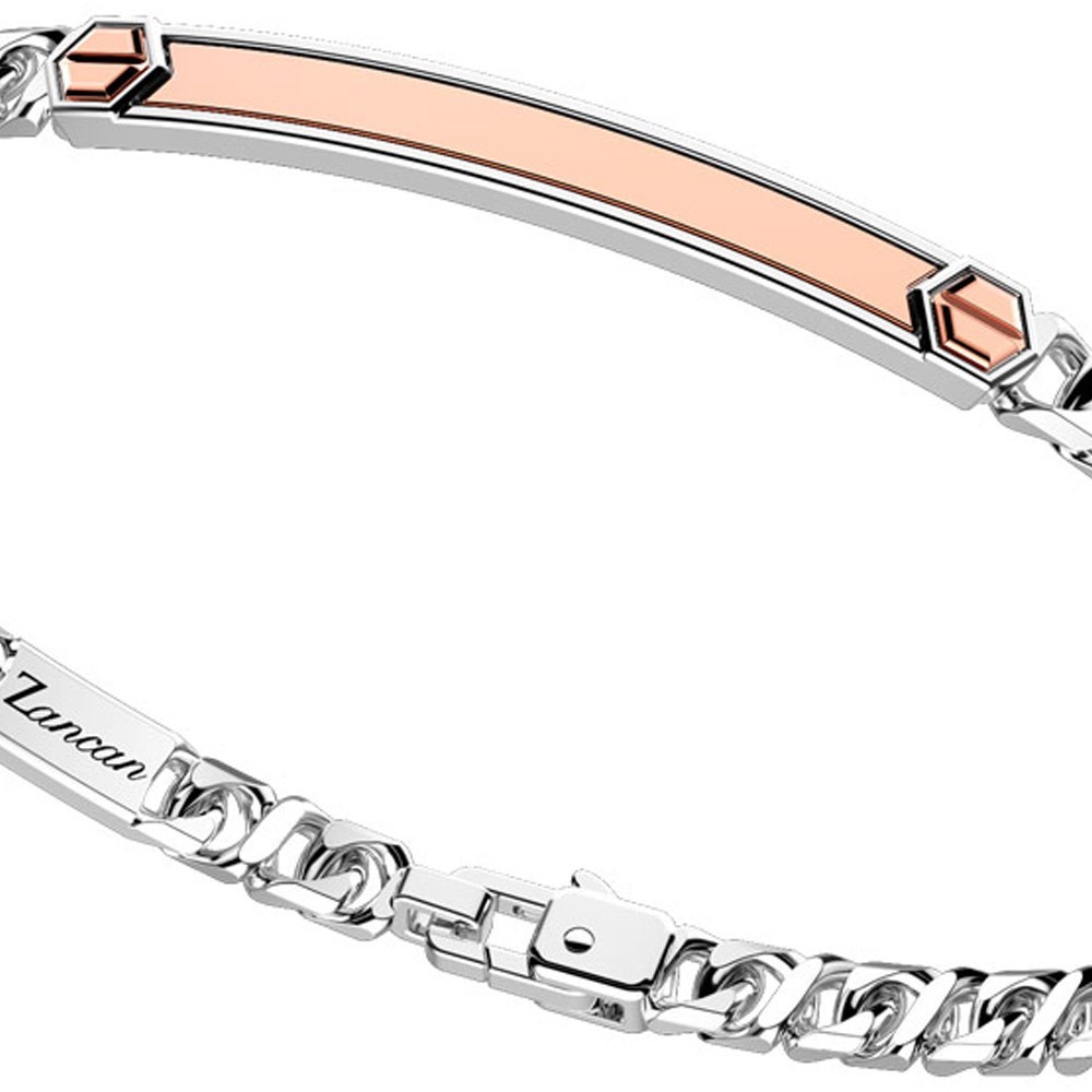 Zancan Bracciale a grumetta Zancan in argento con targa ed inserti in oro rosa I Più Venduti