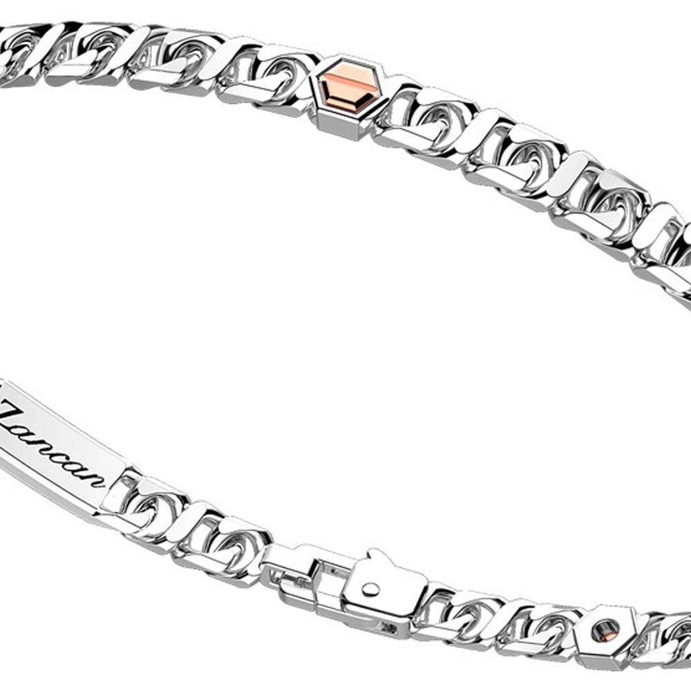 Zancan Bracciale a grumetta Zancan in argento con viti in oro rosa Negozio