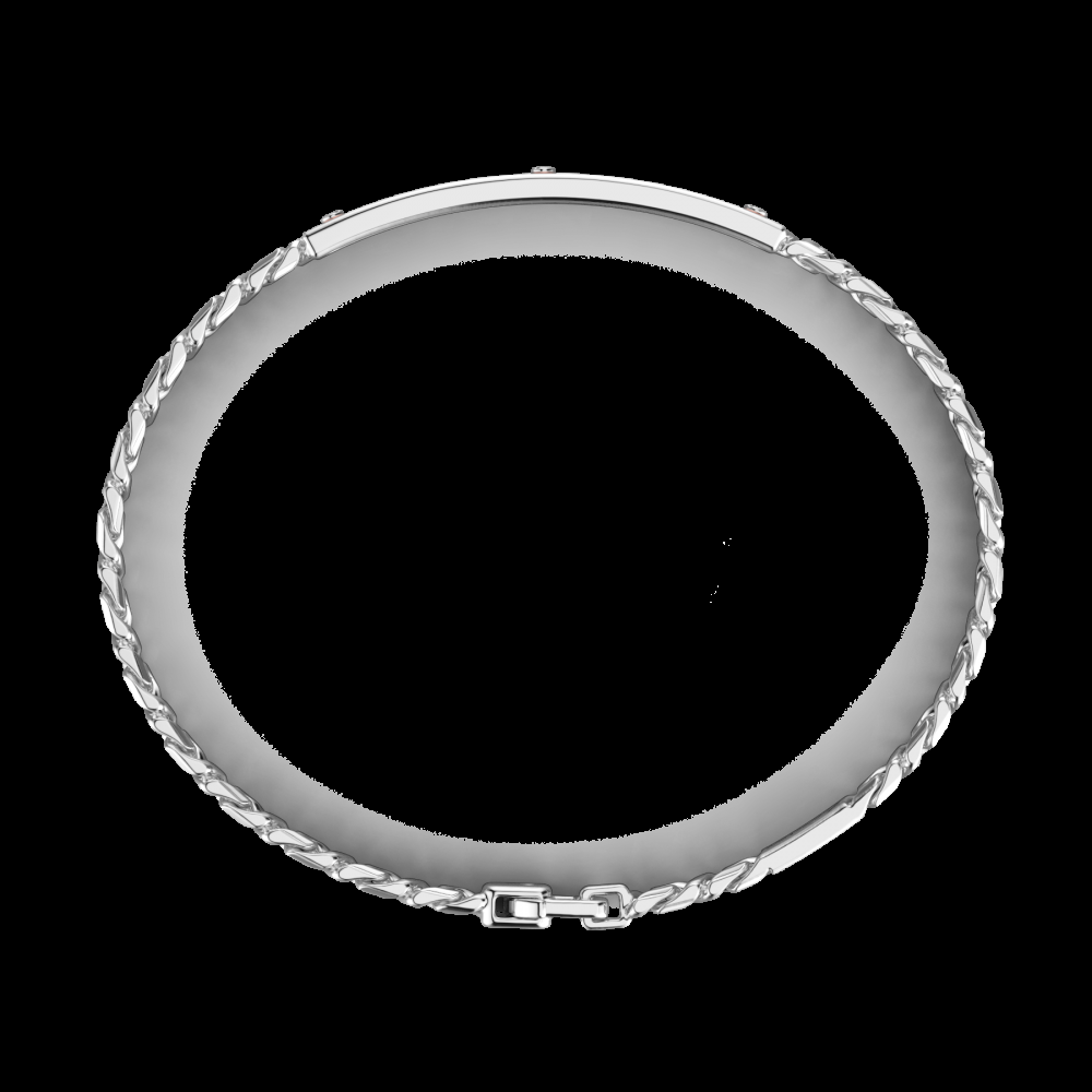 Zancan Bracciale a grumetta Zancan in argento con targa ed inserti in oro rosa Moda